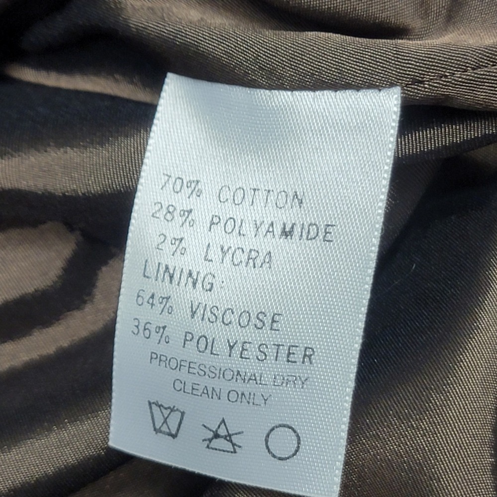 St John Jacket Womens Small Brown Sport Structured Gold Button Military‎ Pockets - Picture 16 of 16